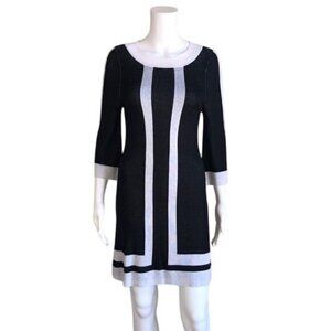 Alice + Olivia Color Block Mod Sweater Dress - S